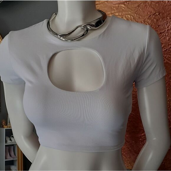 NWT Zara Cropped Cutout Top - Picture 3 of 8